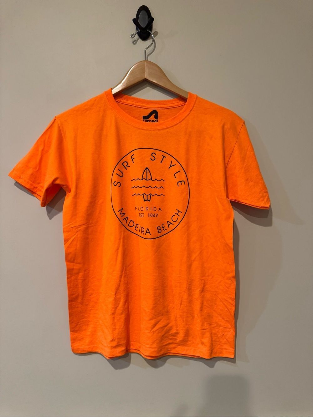 surf style Orange Madeira Beach Graphic Tee
